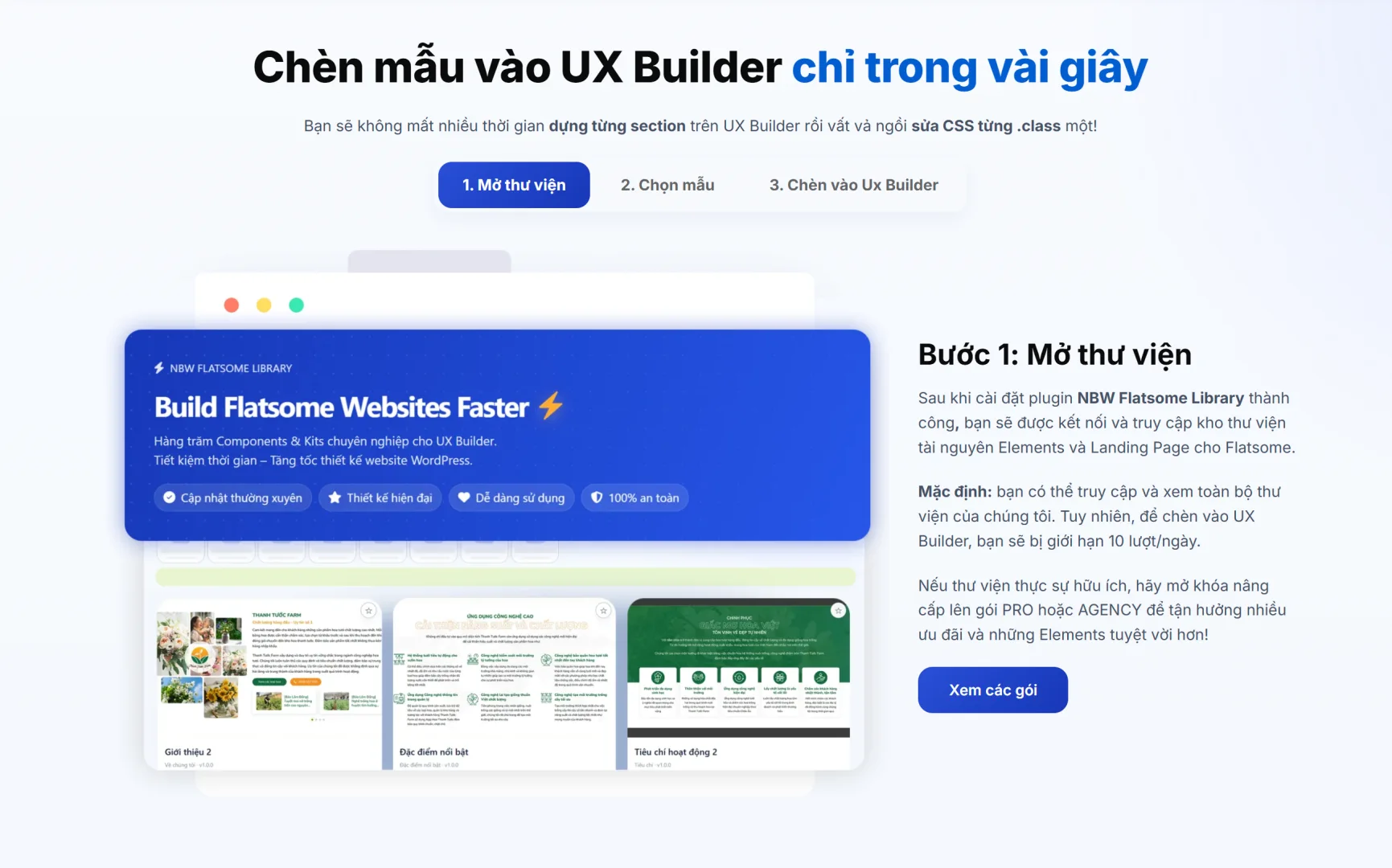 Chèn mẫu vào UX Builder