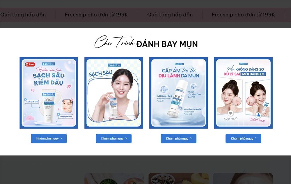 Chu trình đánh bay mụn